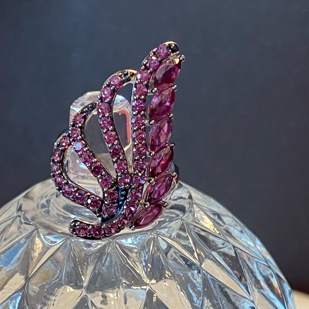 NWOT RASPBERRY RHODOLITE STERLING RING - Picture 9 of 12